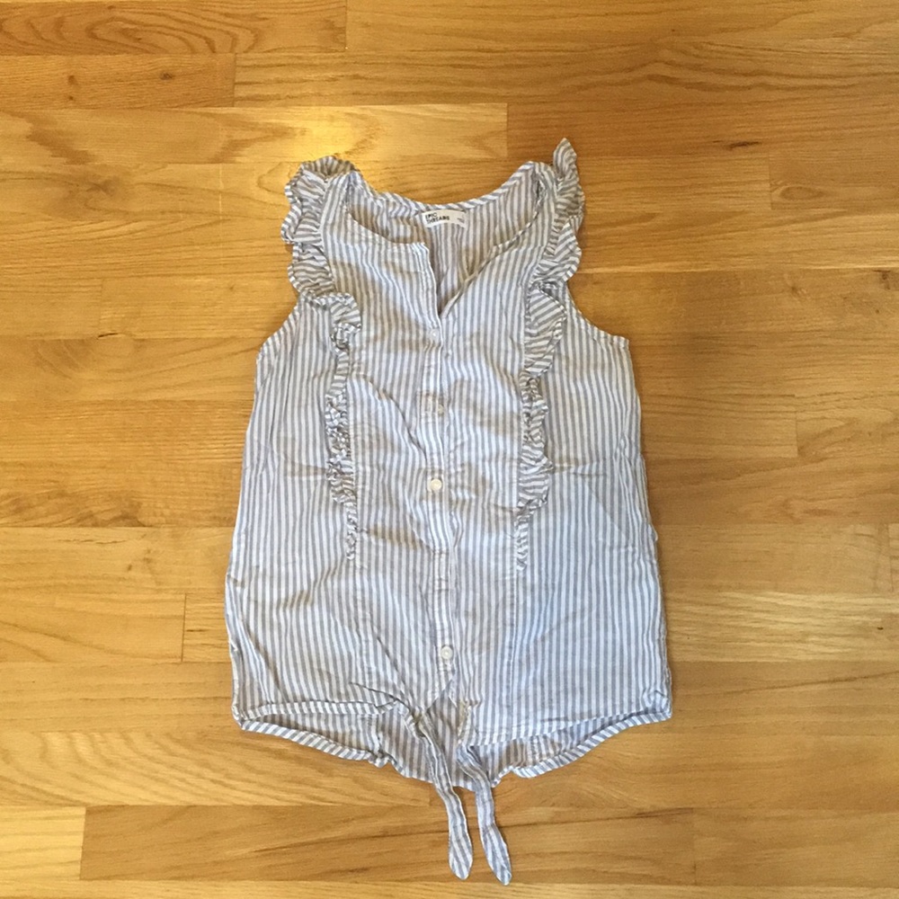 striped button up blouse